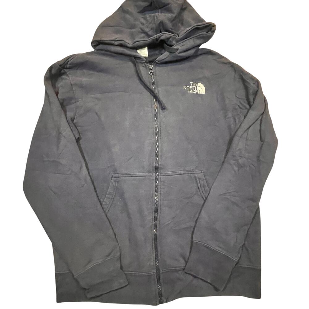 The North Face Outdoor Full Zip Hoodie Sweatshirt Mens Large Blue